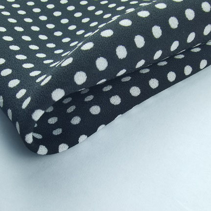 75D RPET dots printed soft polyester fabric for summer garments