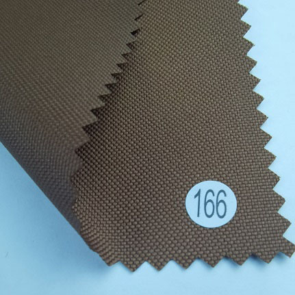 600Dx300D 80T RPET coffee color fabric with two times PU coating