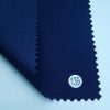 75Dx150D slightly brushed recycled PET dyed polyester in navy blue color fabric supplier