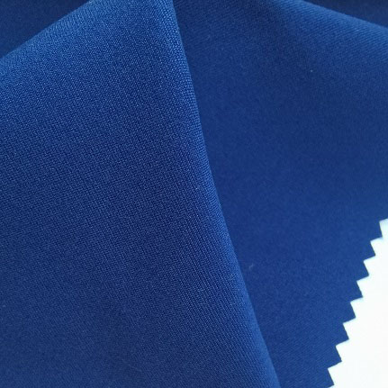 75Dx150D slightly brushed recycled PET dyed polyester in navy blue color fabric supplier