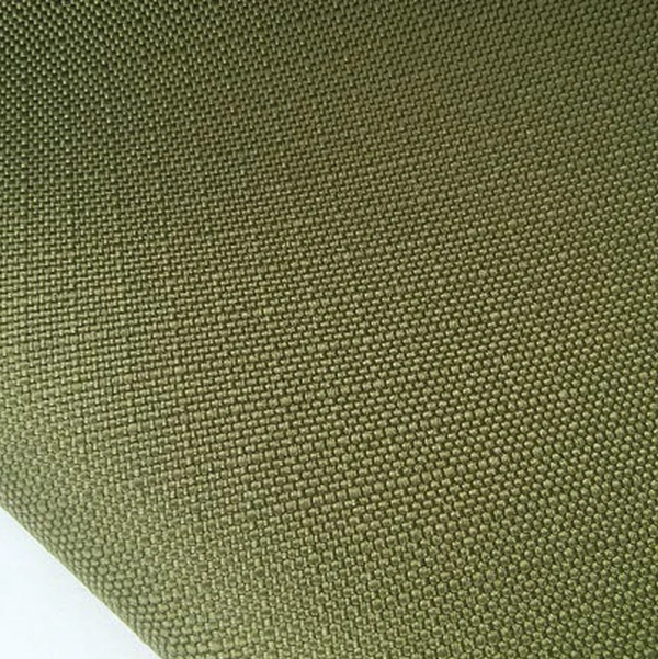 600x600D water resistant ripstop recycled polyester in army green